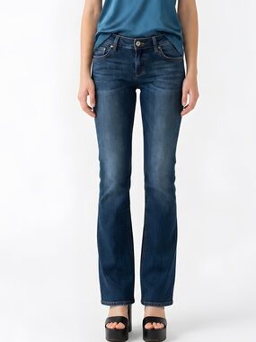 Guess Foxy Flare Jeans Womens 34 Dark Wash Excellent Low Rise Denim
